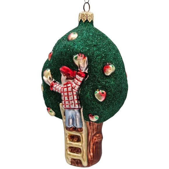 Patricia Breen Apple Tree Boy Glittered Tree Red Shirt Summer Christmas Ornament - Picture 2 of 12